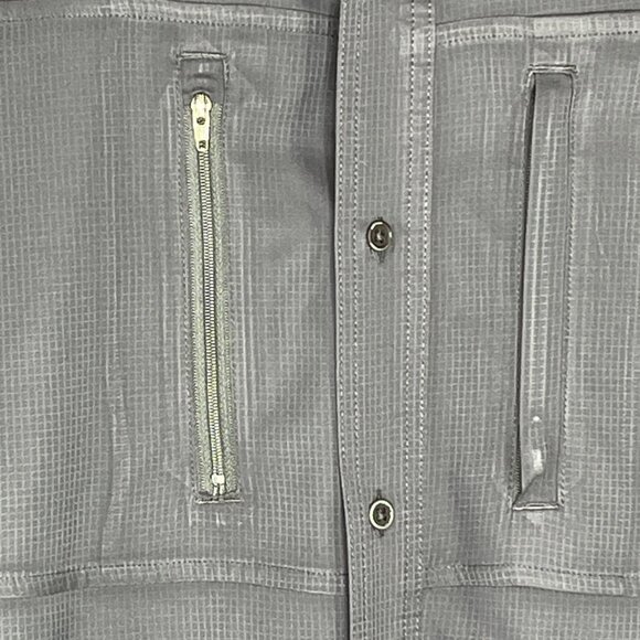 Ariat Tek Button Down Shirt Mens Med Gray Performance Heat Series Button Up - Picture 5 of 14